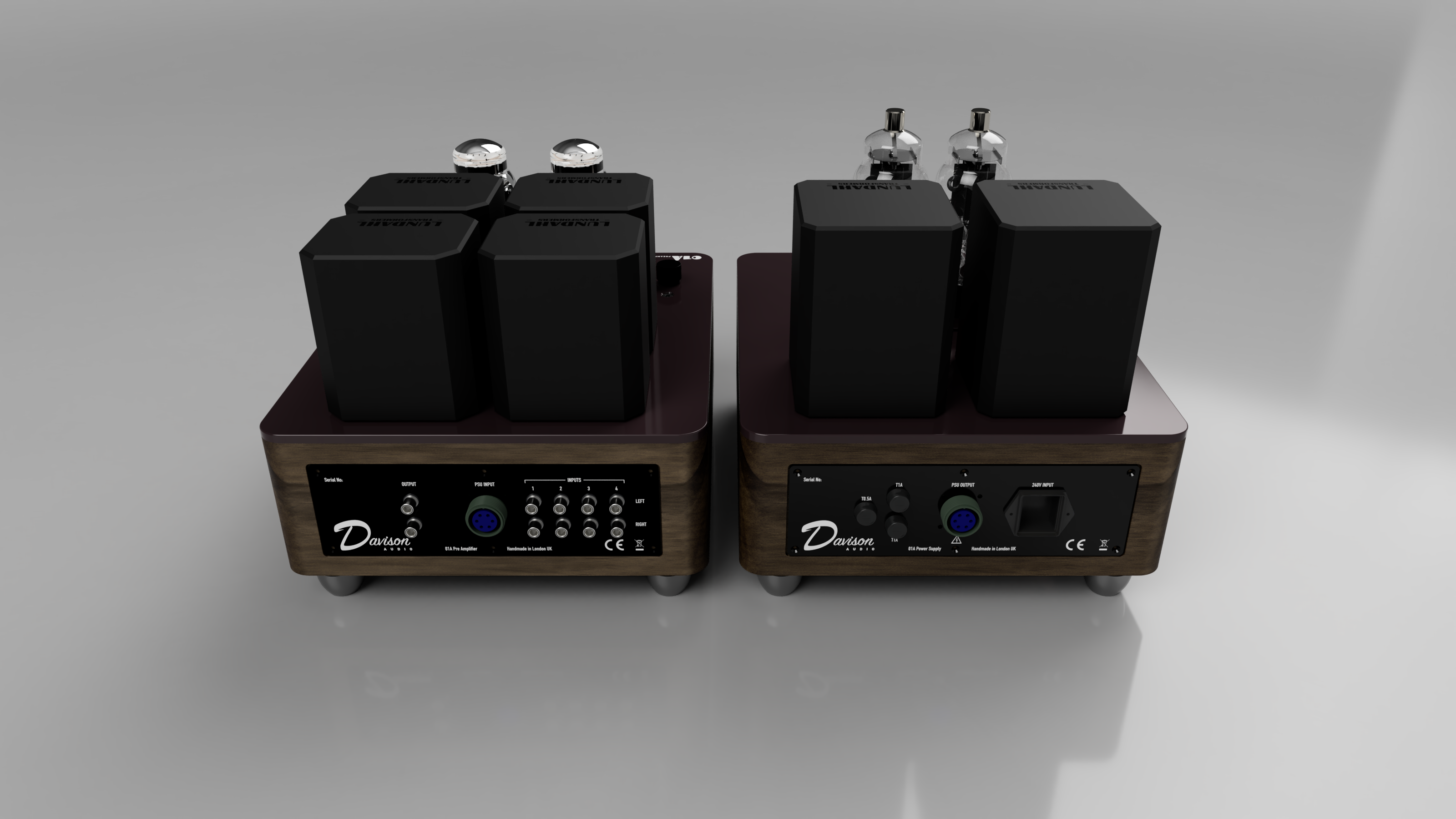 01A preamplifier with 816 mercury power supply rear