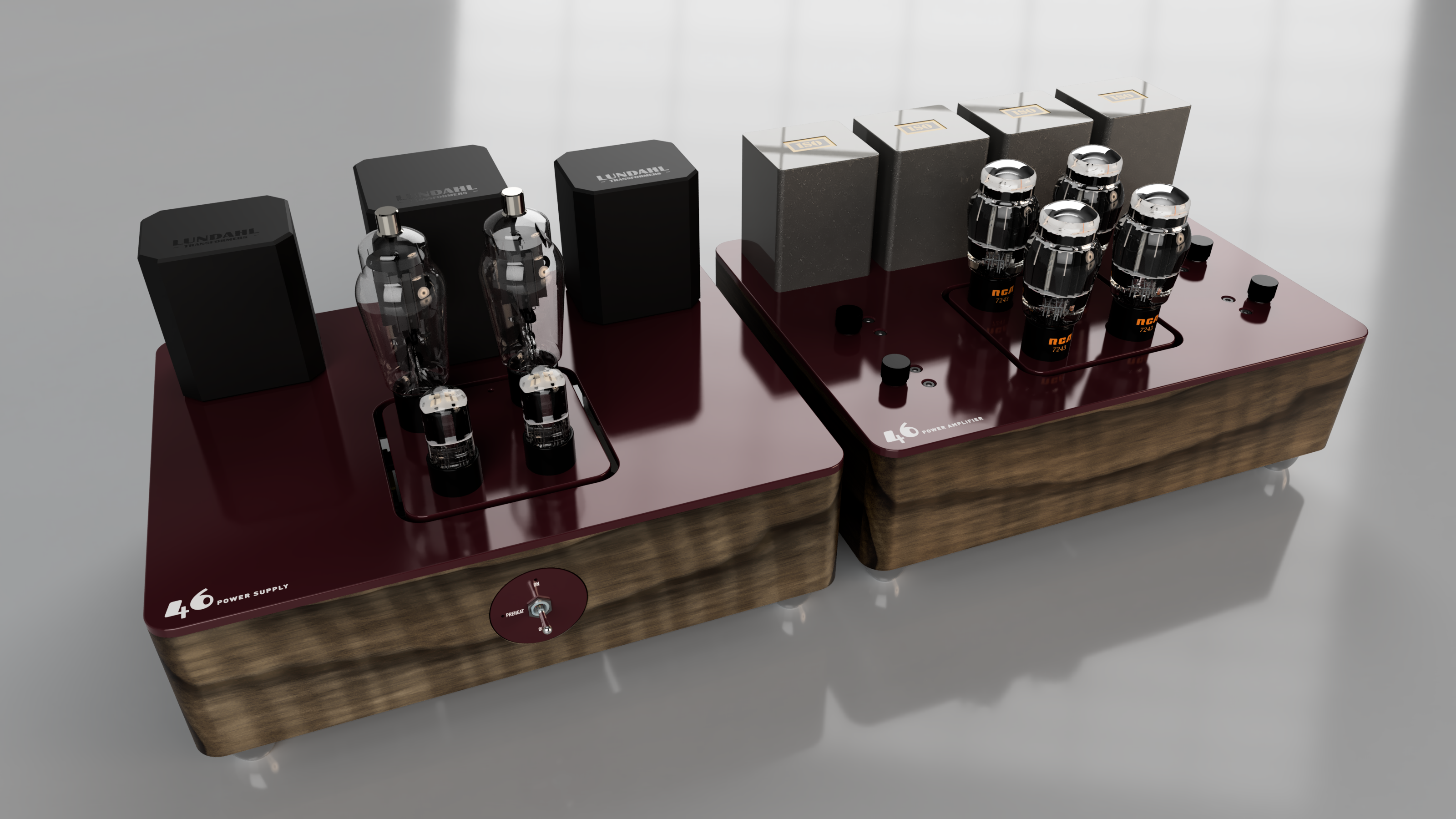 46 power amplifier - 866A power supply
