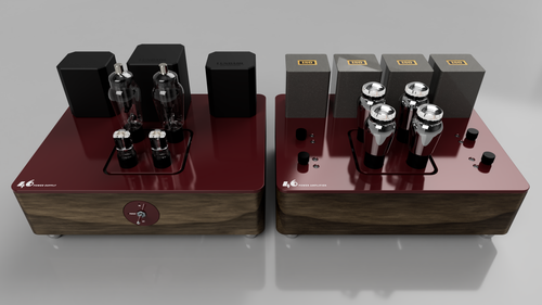 46 power amplifier with 866A mercury power supply front