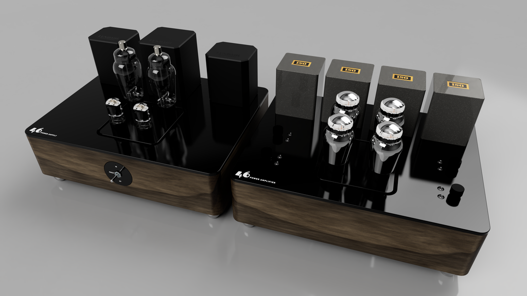46 power amplifier with 866A mercury power supply right side