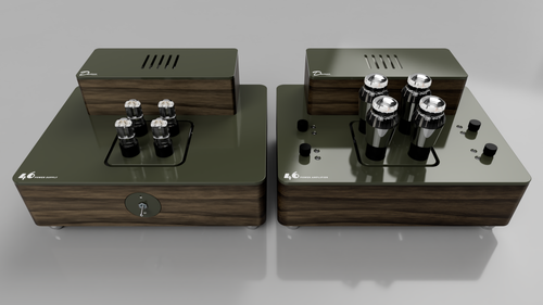 46 power amplifier with 6AX4 power supply
