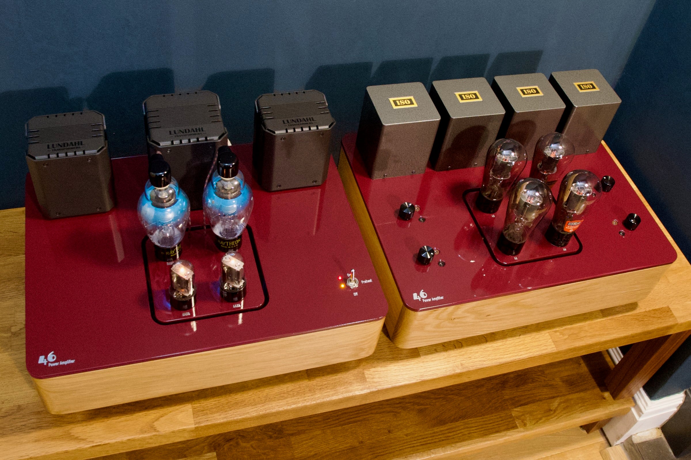 46 valve tube power amplifier 866A mercury rectifier power supply above